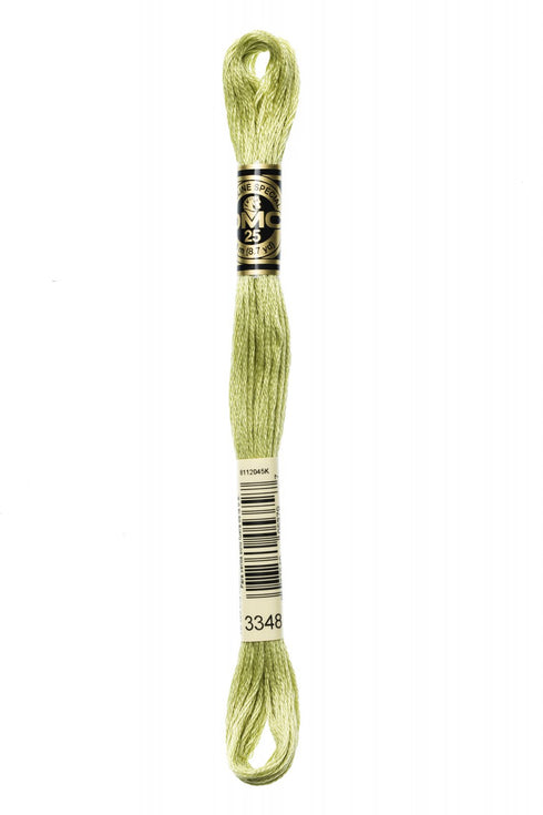 LT YELL GREEN EMBROIDERY COTTON
